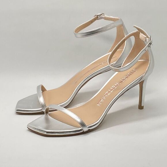 Stuart Weitzman Metallic Leather Sandals size 6.5 - Picture 4 of 11